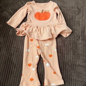 Cat & Jack Peach Pumpkin Baby Outfit